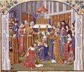 Français 2629, fol. 300, Couronnement de Gui de Lusignan