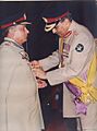 General Shamim Alam Khan receiving the Hilal-i-Imtiaz