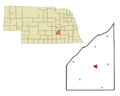 Hamilton County Nebraska Incorporated and Unincorporated areas Aurora Highlighted