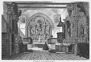 Interior de la Catedral de Quito (circa 1860)