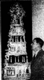 J Lyons and Co.'s wedding cake for Princess Elizabeth and Philip Mountbatten, 1947