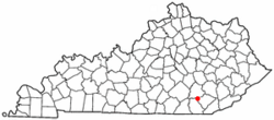 Location of North Corbin, Kentucky