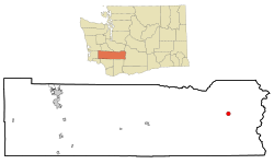 Location of Packwood in Lewis County, WA