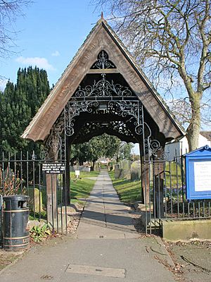 Lych gate, St Mary and All Angels' Church, Bingham, Notts - geograph.org.uk - 1758630.jpg