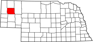 Map of Nebraska highlighting Box Butte County