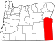 State map highlighting Malheur County