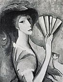 Marie Laurencin, Femme à l'éventail, Reproduced in Du "Cubisme", 1912