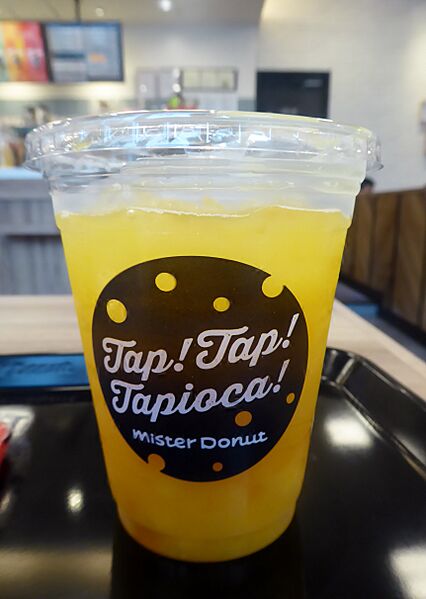 Mister Donut Tapioca Mango Orange