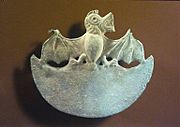 Moche. Crescent-Shaped Ornament with Bat, C.E. 1 - 300