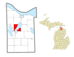 Location within Cheboygan County