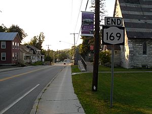 Looking north toward Middleville as New York State Route 169 ends.