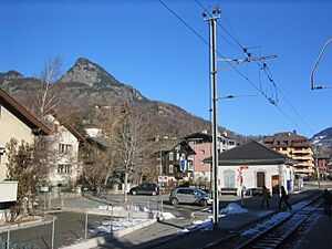 Naters railway station, Valais, Switzerland