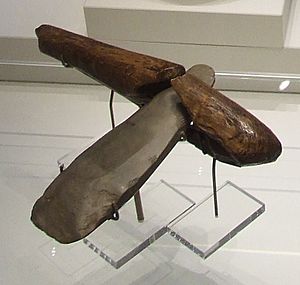 Neolithic stone axe with handle ehenside tarn british museum
