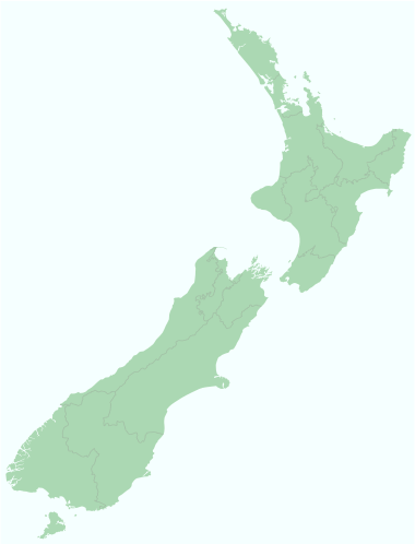 New Zealand locator map blank