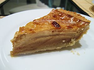 Pear custard pie slice, November 2008