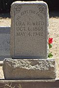 Peoria-Weedville-Old Path Cemetery-Grave of Ora R. Weed