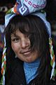 Peruvian woman in hat smiling