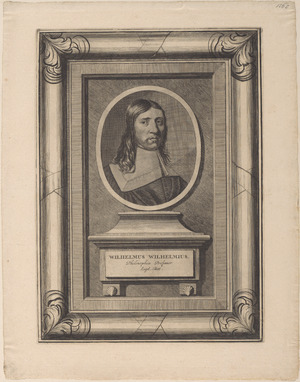 Portret van Wilhelmus Wilhelmius, hoogleraar te Leiden BN 1565f