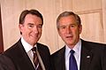 President George W. Bush and Peter Mandelson