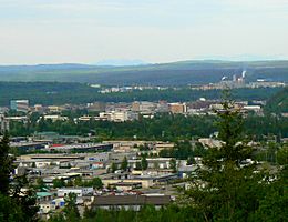 A view of Prince George from University hill