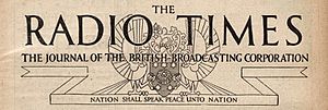 Radio Times 1931 (masthead)