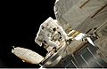 STS117 Reilly Enters Quest Airlock