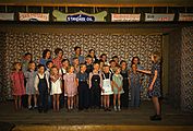 School children singing. Pie Town, New Mexico, October 1940