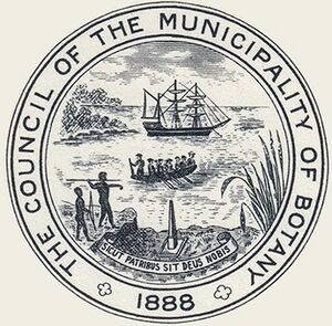 Seal of the Municipality of Botany, from 1938 Jubilee History