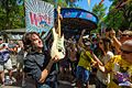 Sean Chambers visits the crowd at the 2014 Wanee Festival in Live Oak, FL
