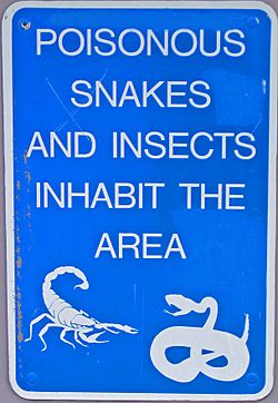 Snake warning sign