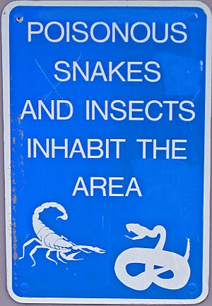 Snake warning sign