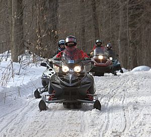 Snowmobiling at Haliburton Forest