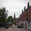St John the Evangelist's Church, Burgess Hill - Spire seen from Church Walk
