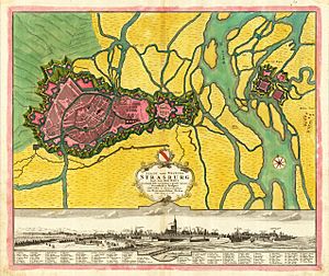 Strasburg and the fortress of Kehl, 1734