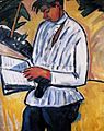 Velimir Khlebnikov by M. Larionov (1910)