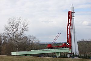 Vostok rocket on dispaly at Tsiolkovsky State Museum of the History of Cosmonautics, Kaluga