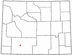 Location of Reliance, Wyoming