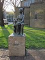 Woman and dog sculpture, Avondale Square (geograph 4435256).jpg