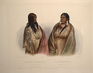 Woman of the Snake tribe and woman of the Cree tribe 0066v