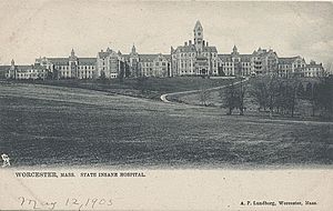 Worcester state insane asylum postcard 1905