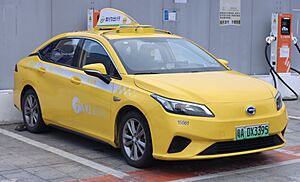 Yellow taxi of Guangzhou - GAC Aion S