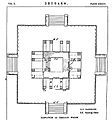 1880 sketch of early 6th century Deogarh Dashavatara Hindu temple plan