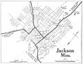 1919 map Jackson, Mississippi Automobile Blue Book