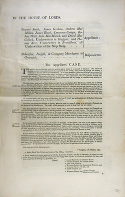 Adam - The appellants' case, 1812 - 001