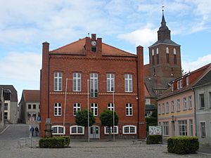 Town hall at market square, Protestant church of St. Petri