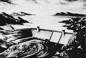 Artist's rendition of Rampart Canyon Dam.jpg