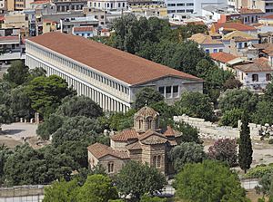 阿提卡06-13雅典22从雅典卫城山上眺望-古代集市博物馆