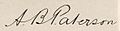 Banjo Paterson's signature