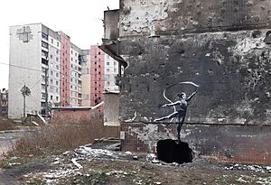 Banksy in Irpin