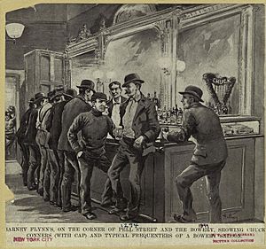 Barney Flynns bar in Edward Mooney House 1899